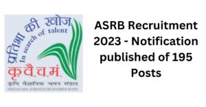 ASRB Recruitment 2023 