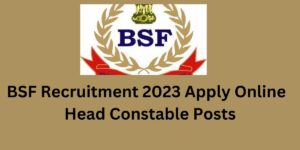 BSF Recruitment 2023 Apply Online 247 Head Constable Posts