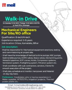 MEIL Recruitment 2023 - Walk In Drive 