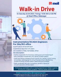 MEIL Recruitment 2023 - Walk In Drive 