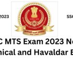 SSC MTS Exam 2023 Non Technical and Havaldar Exam